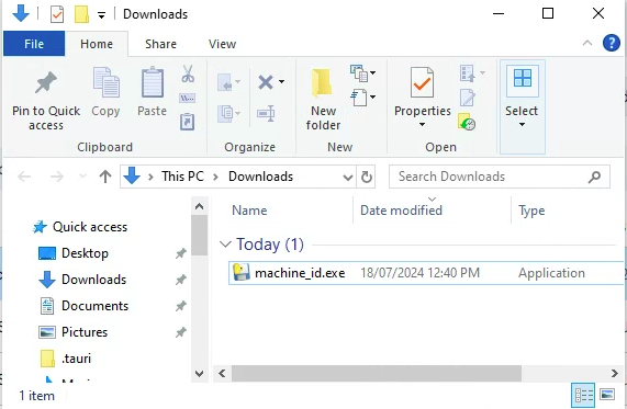 machine id tool