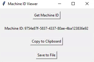 getting machine id
