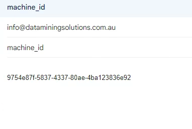 emailing machine id